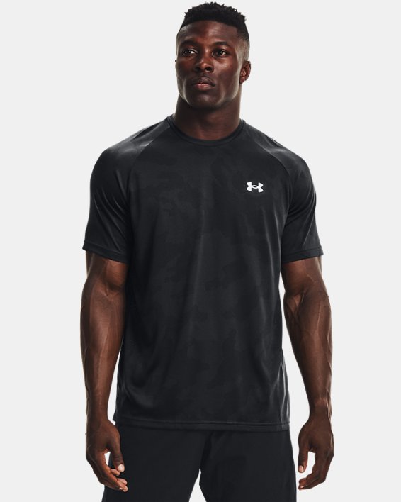 Men's UA Velocity Jacquard Short Sleeve, Black, pdpMainDesktop image number 0